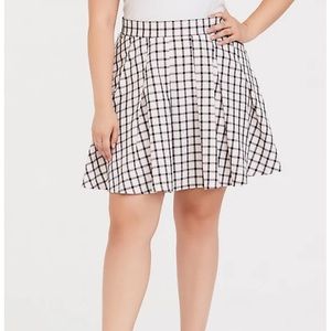 Torrid Mini Twill Pleated Skater Skirt